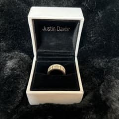 Justin Davis ホワイト リング 15号 箱付き ジャスティンのサムネイル