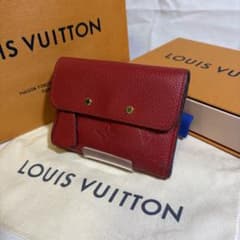 【美品】ルイヴィトン ポルトフォイユ ポンヌフ コンパクト 三つ折り財布 レッドのサムネイル