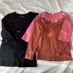 長袖Tシャツ4枚セット（黒・ピンク・オレンジ）のサムネイル