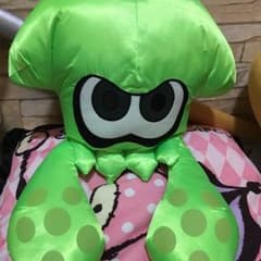 【大掃除セール】スプラトゥーン イカぬいぐるみ黄緑【格安】のサムネイル