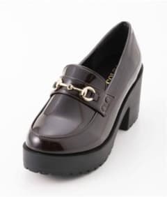 新品❤️春靴ヒールローファーのサムネイル