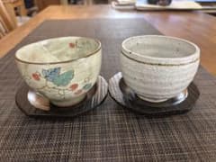 湯呑み 2客セット 木皿付きのサムネイル