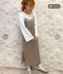 アプレジュール　ワンピース　サテンキャミワンピのサムネイル