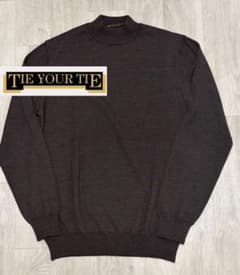 TIE YOUR TIEメリノウール100％ モックネックニットXL イタリア製のサムネイル