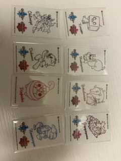 ポケモンセンター　ロトム賞　転写ステッカー 8枚セットのサムネイル