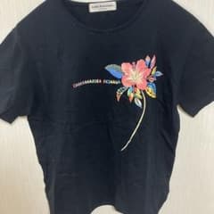 【沖縄限定】小さなロマンス ハイビスカス Tシャツ ブラック 綿100%のサムネイル