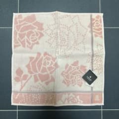 LANVIN COLLECTION タオルハンカチ ピンク ローズ柄のサムネイル