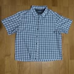 Columbia 半袖 短丈 チェックシャツ 丈カット済み