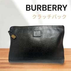 BURBERRY クラッチバッグ ブラック レザーのサムネイル