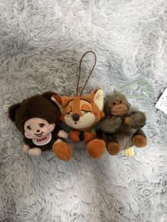 モンチッチ ズートピア ニック ぬいぐるみ マスコット 3点セットのサムネイル