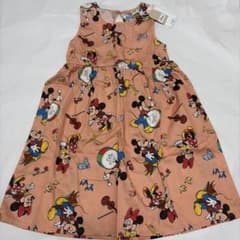 ◆Unused◆ Litsea Disney Mickey and Minnie all-over print dress, size 120cm
