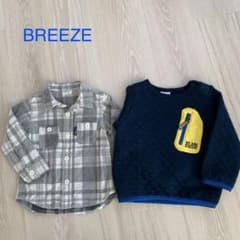 お値引き中♡BREEZE  トレーナー&シャツ　2点セット　サイズ90のサムネイル