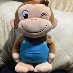 おさるのジョージ ぽってりLLぬいぐるみ オーバーオール　本体 ぬいぐるみ