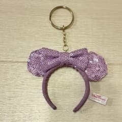 ミニーちゃんカチューシャキーホルダー紫のサムネイル