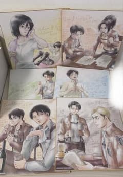 色紙 一番くじ 進撃の巨人～調査兵団調査報告～ 全種 リヴァイ - メルカリ