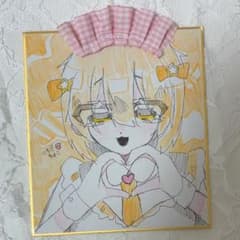 手描き イラスト 色紙 女の子 メイド 量産型 - メルカリ