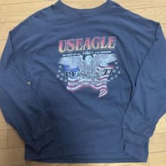 USA EAGLE ロンT 長袖Tシャツ ネイビー アメカジ イーグルプリントのサムネイル