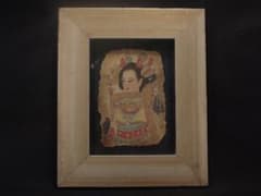 骨董市 掘り出し品中国唐時代 敦煌莫高窟壁画 人物像 発掘品AK1935