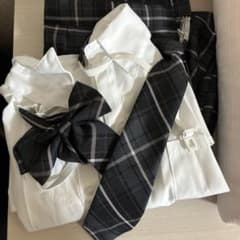 女子学生服セット チェック柄スカート リボン ネクタイのサムネイル