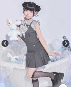 ミシェルマカロン チェックリボンシャツジャンスカセット 新品 未使用