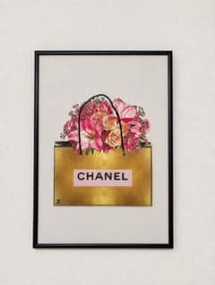 CHANELモチーフアート＋ブラックフレーム CHANELモチーフアート＋ブラックフレーム(A3サイズ) - メルカリ