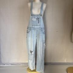 オーバーオールサロペットダメージ加工デニム - メルカリ