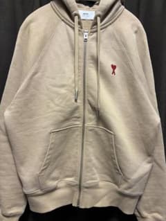 Ami Paris アミパリス ジップアップパーカー ベージュのサムネイル