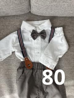 ベビー フォーマル 80 男の子 3点 サスペンダー 誕生日　結婚式 七五三のサムネイル