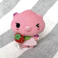 平成レトロ サンエックス ももぶた マスコット ウィンク顔 セガトイズ