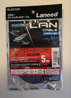 か*ず様 ELECOM LANケーブル 5m CAT6A 10Gbps 新品未開のサムネイル