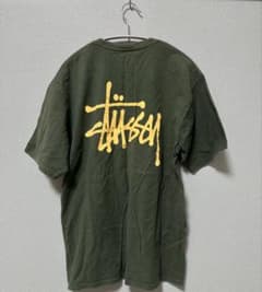 STUSSY ストゥーシー Tシャツ グリーン Mサイズ 背面ロゴのサムネイル