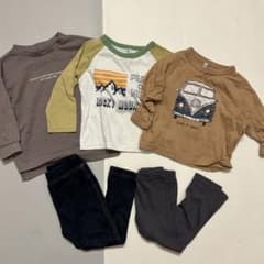 男の子 90 80 秋冬服 5点セット 長袖Tシャツ ズボン まとめ売りのサムネイル