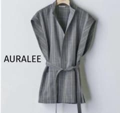 AURALEE サマーウール グレンチェック ベスト AURALEE サマーウール グレンチェック ベスト サイズ1 シルク混 グレー