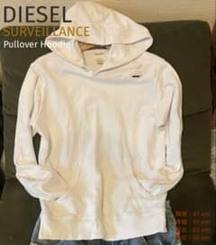 DIESEL SURVEILLANCE プルオーバーパーカー ミリタリー 白 M