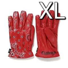 XL CHALLENGER　チャレンジャー　バンダナグローブ　レッド XL CHALLENGER チャレンジャー バンダナグローブ レッド - メルカリ