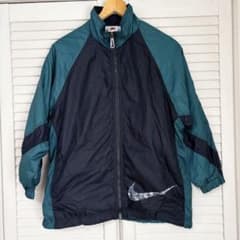 【希少/90s】NIKE ナイキ ナイロンジャケット 緑×白のサムネイル