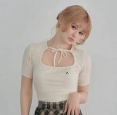 andmary Chelsea ribbon tops ivory - メルカリ