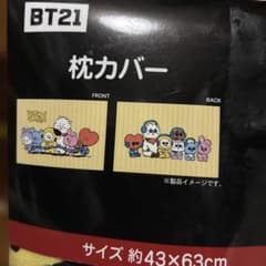 [Excellent Condition] BT21 Pillowcase, Character Goods, BTS, Approx. 43 x 63 cm