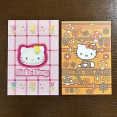 未使用 サンリオ ハローキティ ポストカード 2枚 平成レトロ カード
