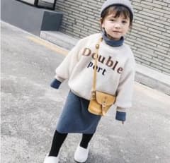 女の子　ボアセットアップ　韓国子供服のサムネイル
