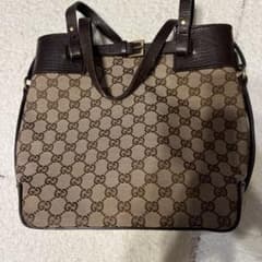 GUCCI トートバッグ ベージュ ブラウンのサムネイル