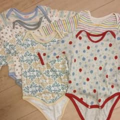 肌着 長袖 ロンパース 5枚セットのサムネイル