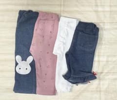 ベビー パンツ まとめ　うさぎ柄 花柄　タイツ　西松屋　UNIQLO バースデイ
