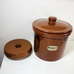 極美品 漬物容器 常滑焼 久松窯 切立 1号 味噌 梅干し らっきょ 落し蓋