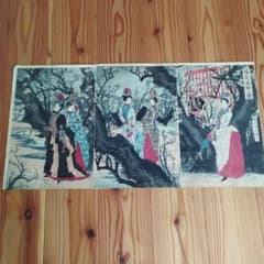 浮世絵 楊洲周延 桜花満開之図 三枚続 浮世絵 楊洲周延 桜花満開之図 三枚続 - メルカリ