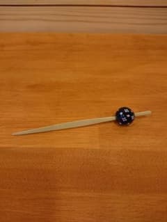 玉カンザシ 手作り 黒のサムネイル