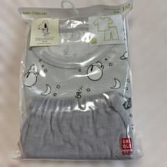 新品　UNIQLO スヌーピー　パジャマ 110サイズ ライトグレー　半袖のサムネイル