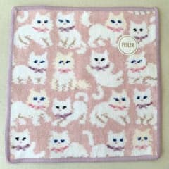 FEILER フェイラー LOVERARY モフモフネコチャン ハンカチ - メルカリ