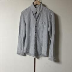 NICOLE CLUB FOR MEN ストライプシャツ　襟ワイヤー入りのサムネイル
