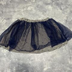 BABYDOLL 千鳥格子柄 チュールスカート 100cmのサムネイル